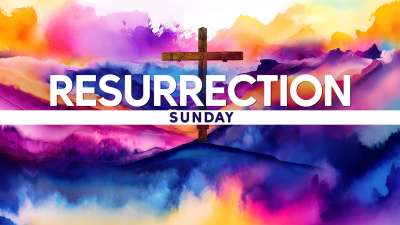 Easter Color Resurrection Sunday Title