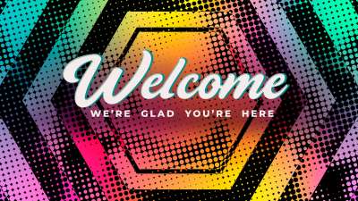 Halftones Gradient Welcome