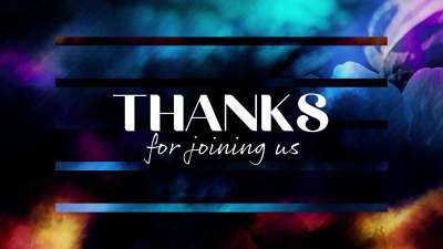 Painted Flowers Thanks For Joining Us