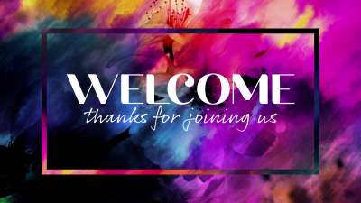 Painted Flowers Welcome