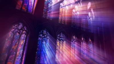 Stained Glass Scene 1