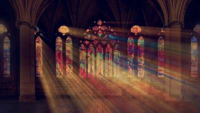 Stained Glass Scene 10