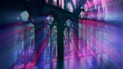 Stained Glass Scene 15