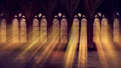 Stained Glass Scene 16