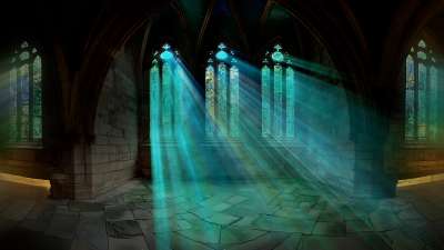 Stained Glass Scene 8